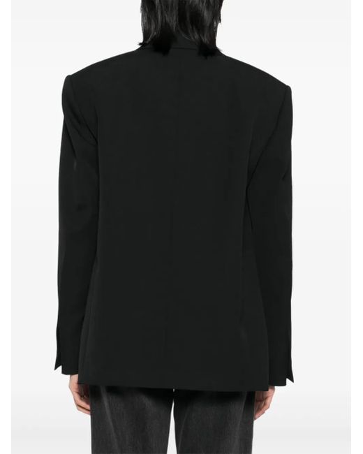 Alexander Wang Black Exaggerated Split Front Blazer