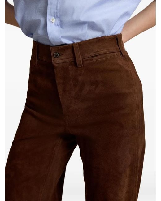 Polo Ralph Lauren Brown Beaton Suede Trousers