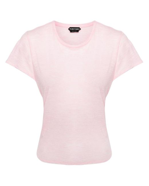 Tom Ford Pink Slub Jersey T-shirt