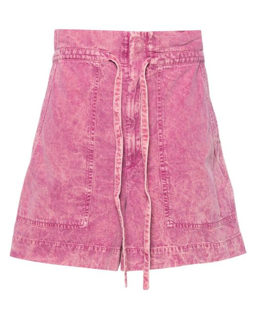 Isabel Marant Pink Ipolyte Denim Shorts
