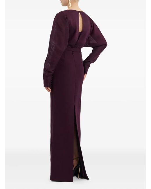 Rebecca Vallance Purple Syrah Abendkleid Mit Gürtel