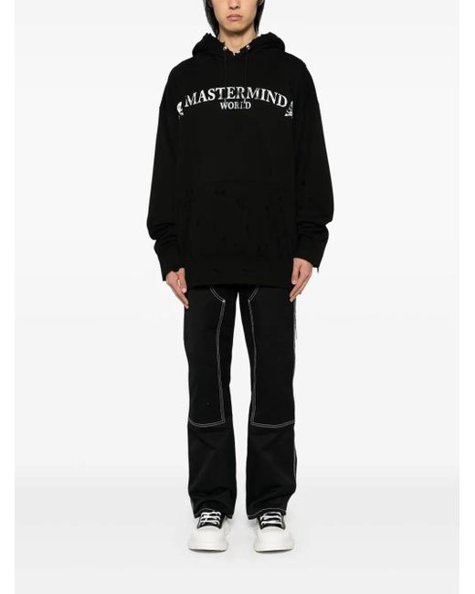 Sudadera con capucha y logo MASTERMIND WORLD de hombre de color Black