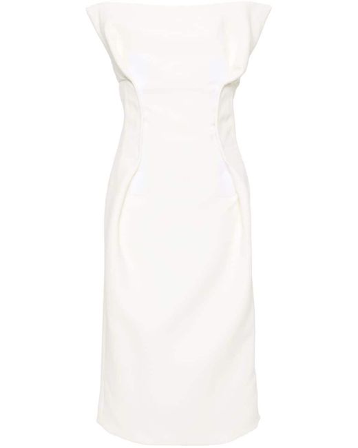 Sportmax White Origami Pleat-detail Dress