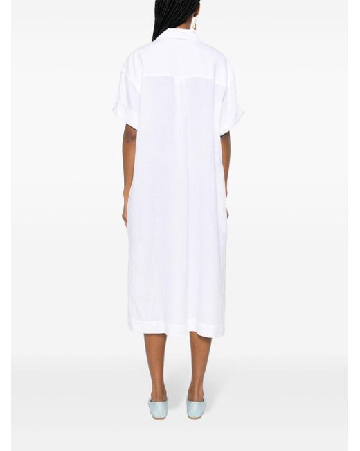 Peserico White Linen Polo Dress