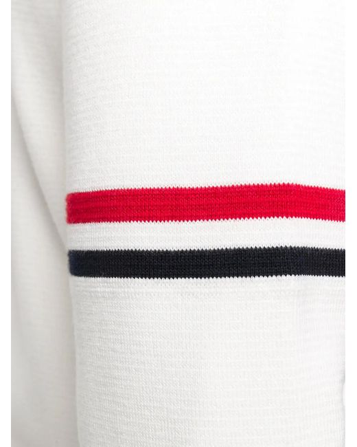 Pull À Bande Rayée Thom Browne pour homme en coloris White