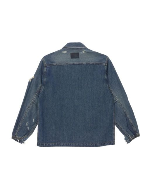 Chaqueta vaquera con efecto envejecido Helmut Lang de hombre de color Blue