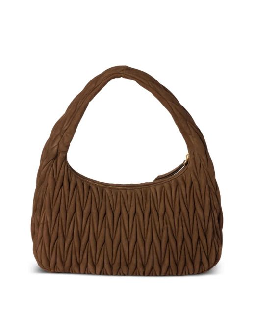 Miu Miu Brown Wander Matelassé Shoulder Bag