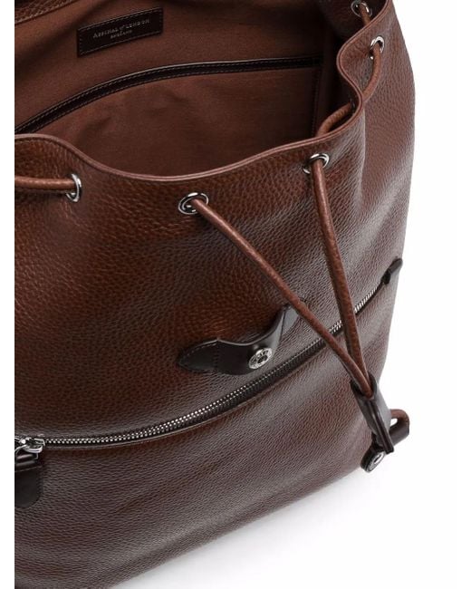 Sac À Dos Reporter En Effet Grainé Aspinal pour homme en coloris Brown