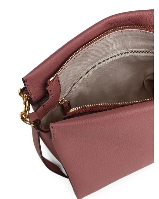 Coccinelle Purple Small Boheme Braided-Handle Leather Shoulder Bag