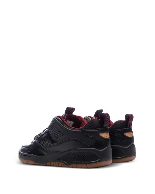 Fila Black Corda Lux Perforated-Panel Sneakers