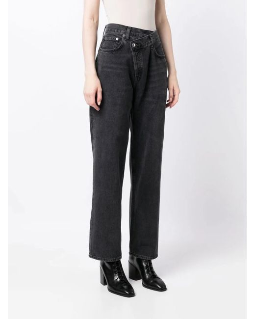 Agolde Blue Crossover Straight-Leg Jeans