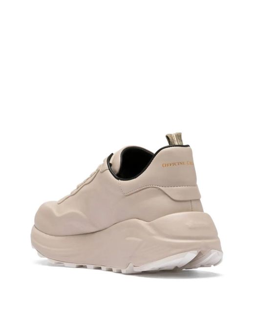 Officine Creative Natural Sphyke 001 Lace-Up Platform Sneakers for men