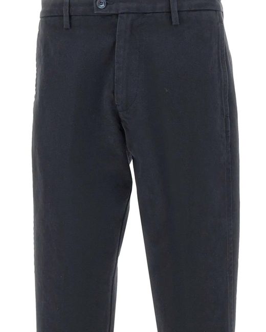 Re-hash Blue Ariberto Buttoned-Pocket Chino Trousers for men