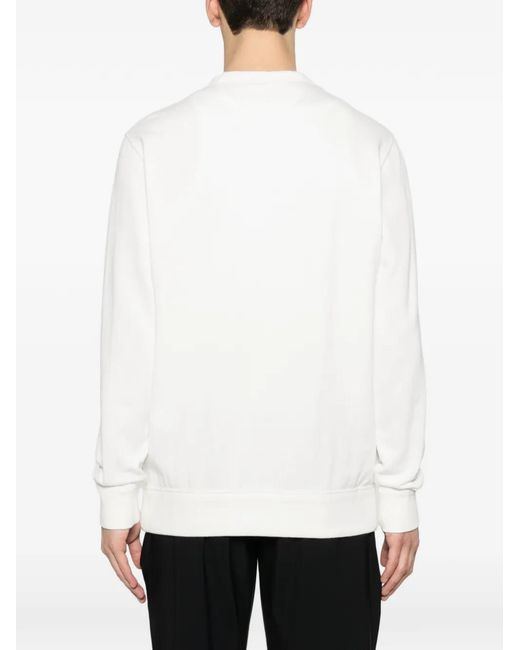 Eleventy White Logo-Detail Sweatshirt for men