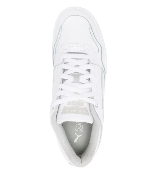 PUMA White Rebound Retro Sneakers