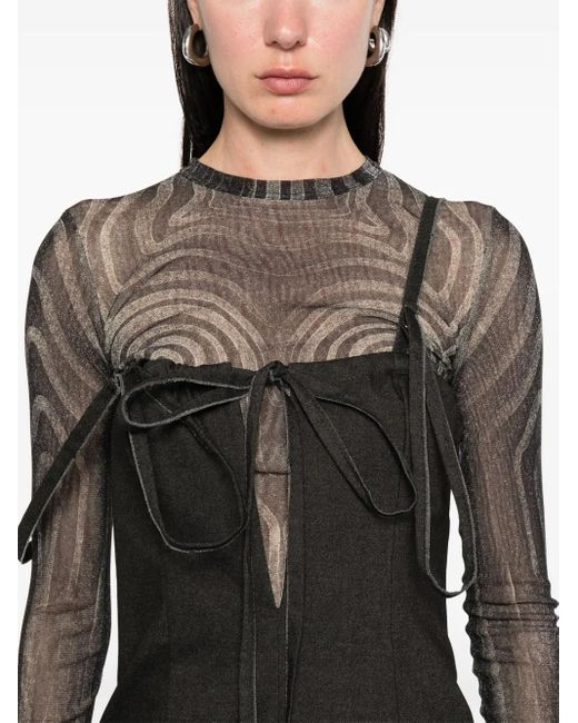 Elena Velez Black Keyhole Corset Mini Dress