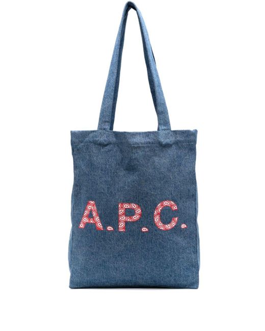 A.P.C. Blue Lou Denim Tote Bag