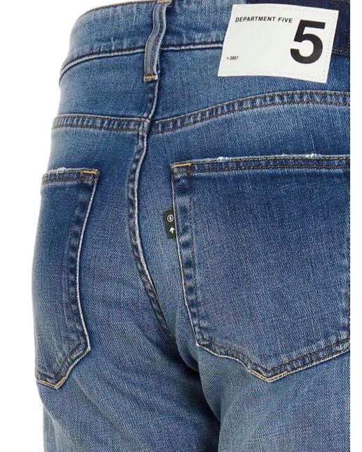 Department 5 Blue Skeith Five-Pocket Jeans for men
