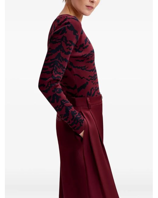 Essentiel Antwerp Red Trägershirt mit Tiger-Print