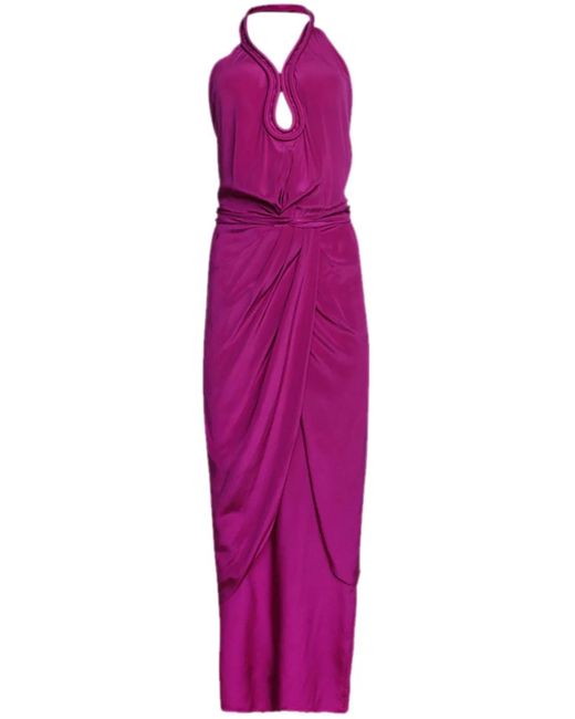 Robe Longue Adinkra À Dos Nu Johanna Ortiz en coloris Purple