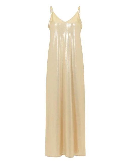 SANA OSMANI Natural Illo Slip Midi Dress