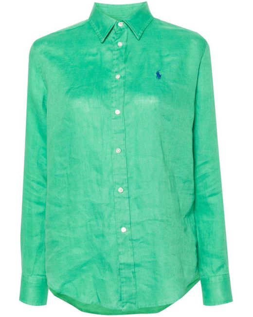 Camisa con bordado Polo Pony Polo Ralph Lauren de color Green