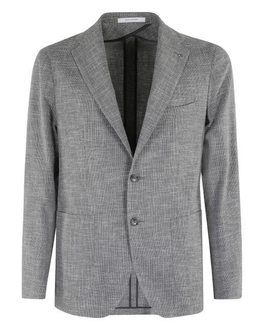 Blazer Con Effetto Fiammato di Tagliatore in Gray da Uomo