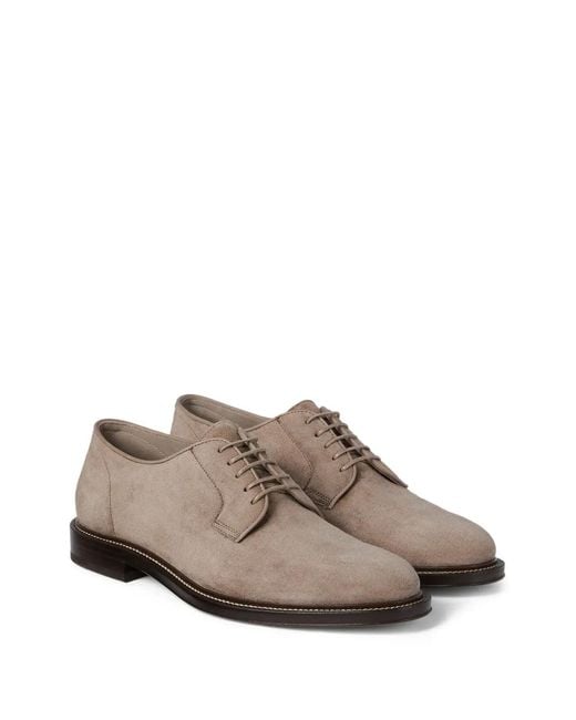 Brunello Cucinelli Brown Leather Brogues for men