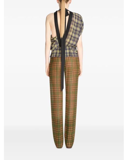 Dries Van Noten Natural Elasticated Lurex Pants