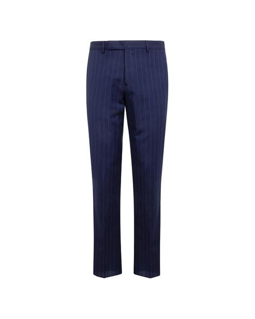 Paul Smith Blue Pantalon À Fines Rayures for men