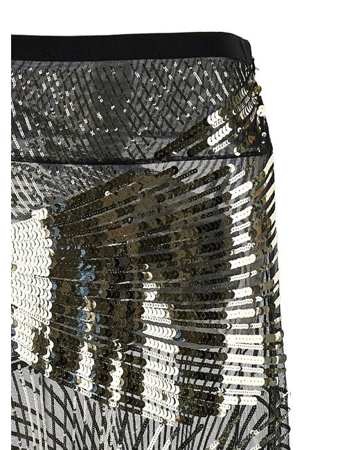 Emilio Pucci Metallic Sequin-Embellishment Maxi Skirt
