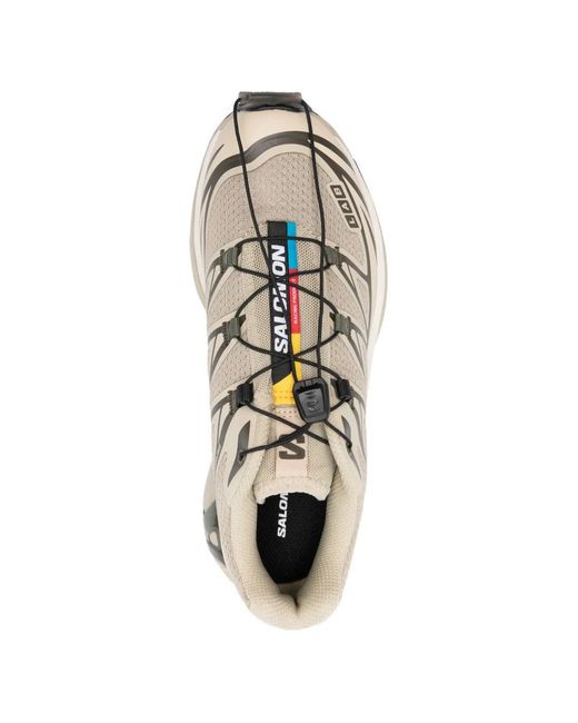 Salomon White Xt-6 Mesh Sneakers