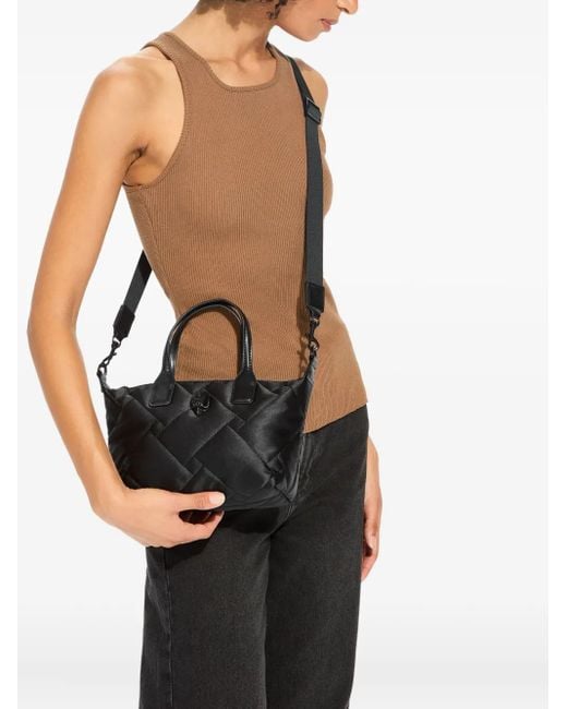 Kurt Geiger Black Quilted Eagle Head Shopper Bag
