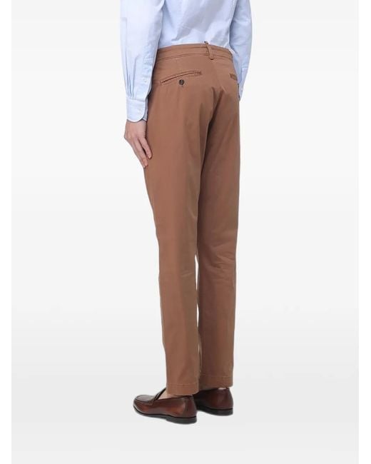 Siviglia Brown Regular Chino Trousers for men
