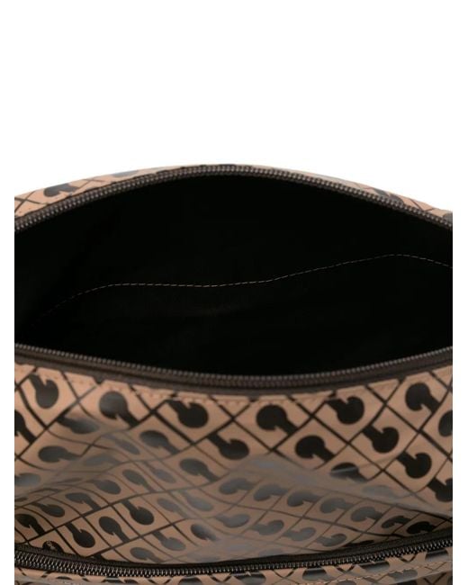 Gherardini Brown Monogram-Print Shoulder Bag