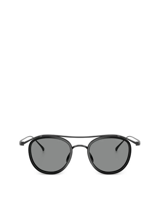 Giorgio Armani Gray Round-Frame Sunglasses for men