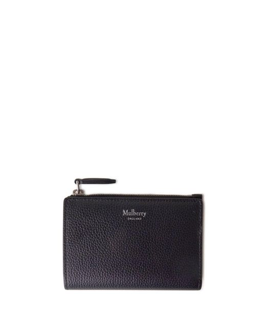 Mulberry Blue Continental Bi-fold Leather Wallet