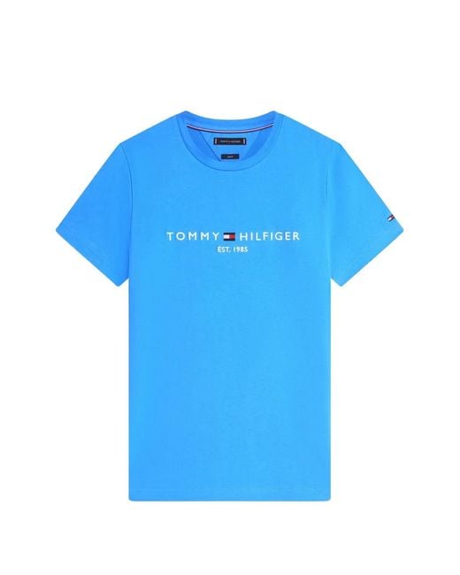 Tommy Hilfiger Blue Chest Logo T-Shirt for men