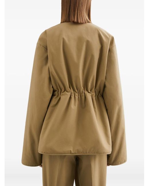 Jil Sander Natural Logo-Embroidered Jacket
