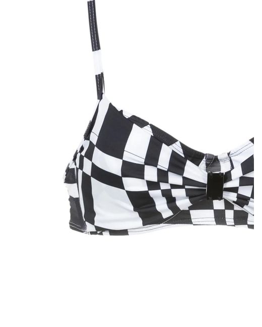 Amir Slama White Geometric-Print Two-Piece Set
