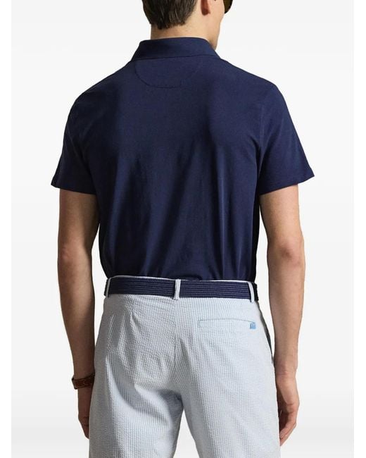 Ralph Lauren Blue Polo À Détail De Logo for men