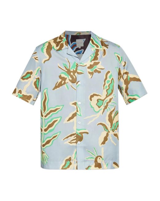 Paul Smith Overhemd Met Bloemenprint in het Blue voor heren