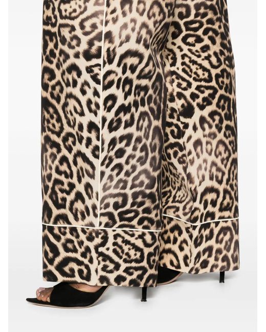 Ermanno Scervino White Pantalon À Imprimé Léopard