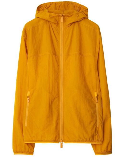 Burberry Yellow Lightweight Hooded Jacket
