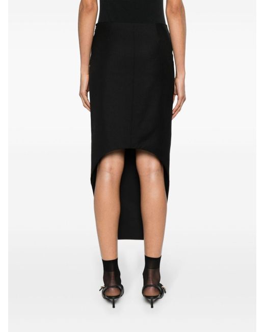 Givenchy Black Asymmetric Pencil Skirt