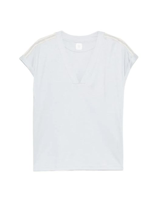 Eleventy White V-Neck T-Shirt