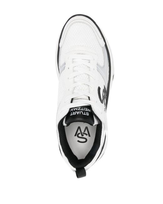 Stuart Weitzman Sw Sneakers Met Logopatch in het White