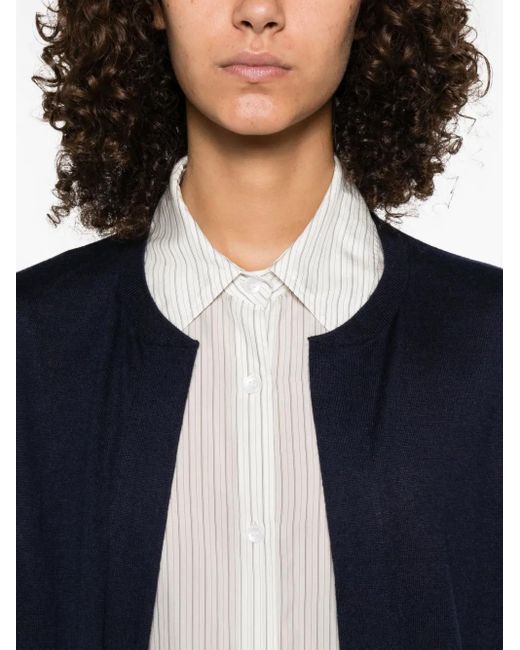 Frenckenberger Blue Mini Open-Front Cardigan