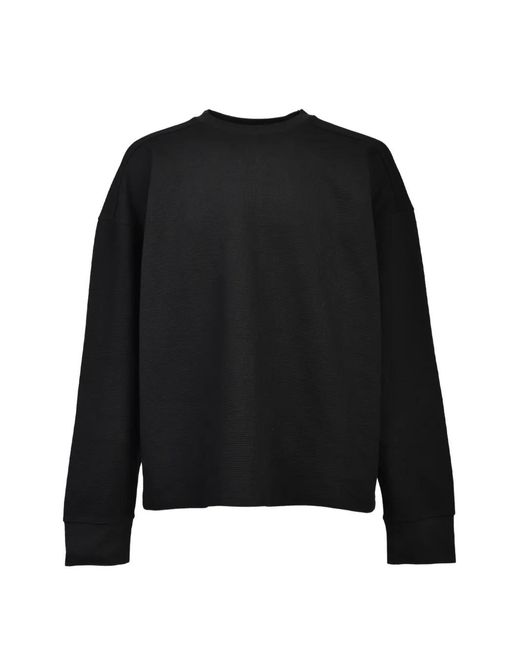 BREATH Black Waffle-Knit Long-Sleeved T-Shirt for men