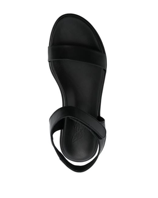 Ancient Greek Sandals Black Salamina Leather Sandals